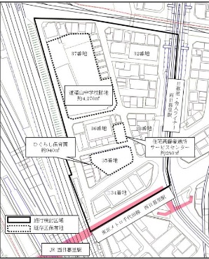 「西日暮里駅前市街地再開発事業」施行検討区域