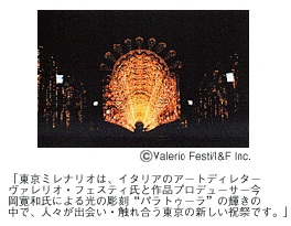 丸の内仲通り会場に展示された「ガレリア」(2000年12月撮影)