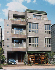 都市型4階建併用住宅「ソルビオス4U・NEW」(1Fが店舗の例)