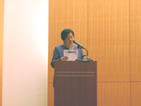 開会挨拶を行なった瀬古美貴教授(慶應義塾大学)