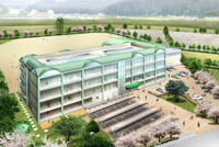 大分県日田市立三隈中学校の新増改築計画案