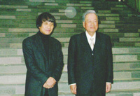 (左)建築家・安藤忠雄氏、(右)森ビル(株)代表取締役社長・森稔氏