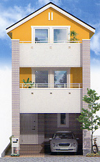 都市型3階建て住宅「hus passa(ヒュース・パッサ)」外観イメージ