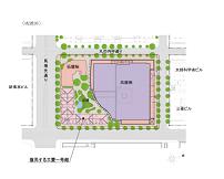 「三菱商事ビル・古河ビル・丸ノ内八重洲ビル建替計画」配置図