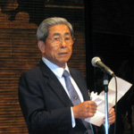改正表示規約周知に全力で取り組みたいと語る田中会長