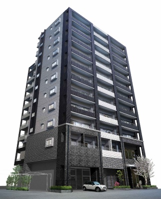 「ライオンズ墨田押上」完成予想図。隅田川花火大会会場にも近いことから、屋上には緑化を施した屋上テラスを設ける