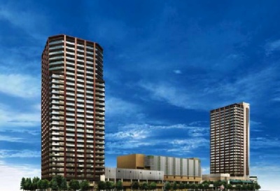 「プラウド武蔵浦和テラス」、「プラウドタワー武蔵浦和ガーデン」外観パース