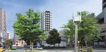 「ヴァオール石神井公園」完成予想図(写真中央)