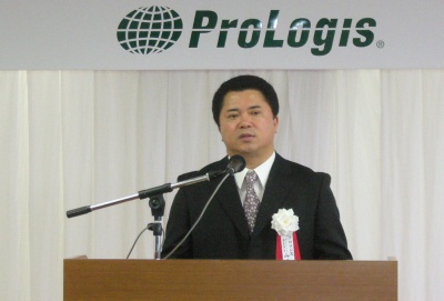 「プロロジスパーク三郷IIは最新鋭の施設を導入した埼玉県内で12番目の施設」と語る同社プレジデント兼日本共同CEO・山田御酒氏