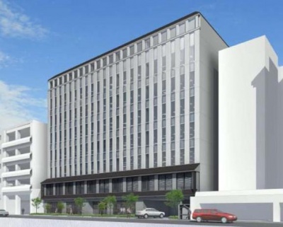 「(仮称)京都四条烏丸ビル」完成予想図