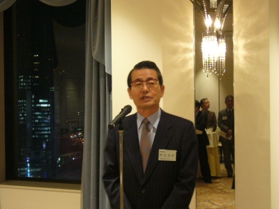 あいさつをする同協会理事長の黒住昌昭氏