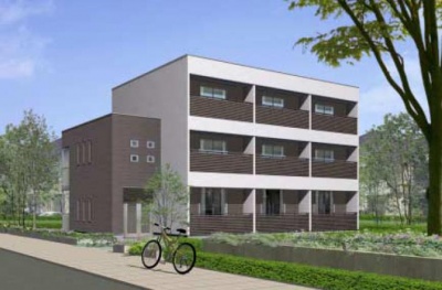 木質系3階建て共同住宅「Belle Lead Urban3」外観イメージ