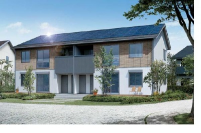 太陽光発電システムを搭載した賃貸住宅の新商品「Belle Lead eco」外観イメージ