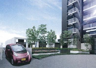「CREVIA江坂」に導入される予定の「i-MiEV」