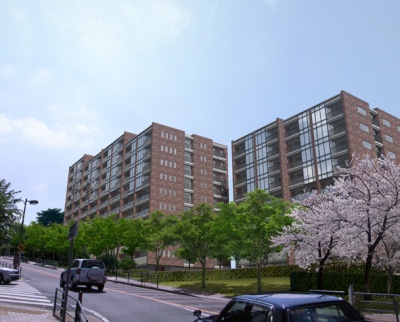 「花咲団地マンション建替事業」完成予想パース