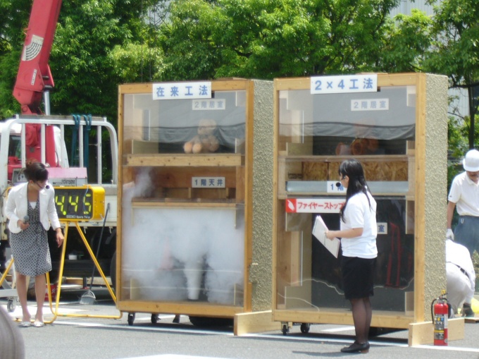 屋外実験の様子