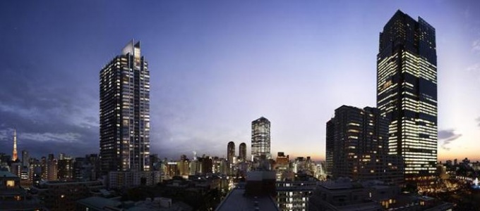 「THE ROPPONGI TOKYO CLUB RESIDENCE」完成予想図(一番左の高層建物)