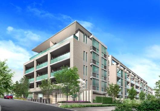 NREG東芝不動産との初共同事業となる分譲マンション「プラウド新千里西町」外観完成予想図