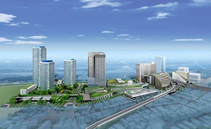 「二子玉川東地区第一種市街地再開発事業」完成予想パース