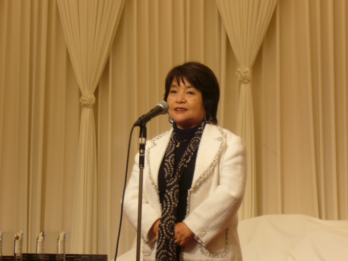 アメリカから駆けつけた田中氏は「日本の女性が素晴らしい活躍をしていることを嬉しく思う」と祝辞を述べた