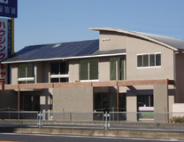 建築中の岐阜県庁前展示場