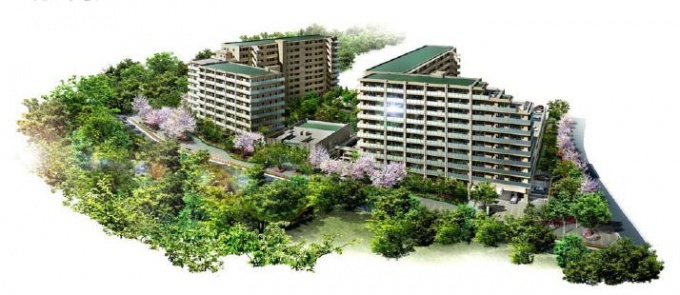 分譲マンション「ライオンズ南千里佐竹台グランハート」完成予想図
