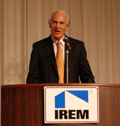 CPMの役割と意義を解説するIREM2011年度会長・ロナルド・ゴス氏