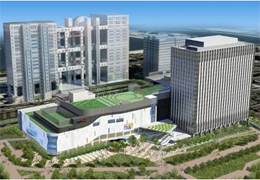 複合施設「(仮称)青海Q街区計画」全体イメージ