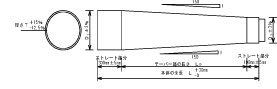 同工法に用いる「テーパー鋼管杭」。先端を細くすることで、地盤へ回転圧入する時のエネルギーを低減。従来よりも少ない杭数で建物への支持力を得るのが特徴