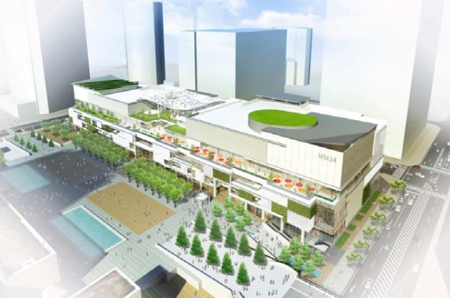 「(仮称)MM21地区34街区商業施設開発計画」完成予想パース
