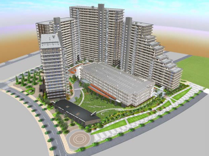 大規模分譲マンション「ザ・パークハウス 津田沼奏の杜」外観