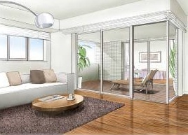 居室間に中庭を設けた「インナーパティオ」プラン予想図