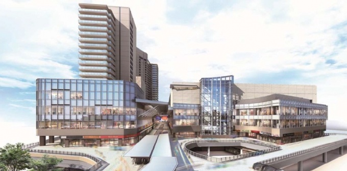 「相模大野駅西側地区第一種市街地再開発事業」外観イメージ