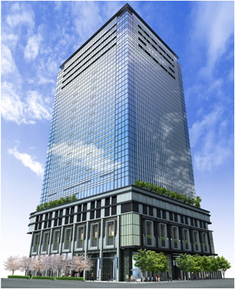 「(仮称)室町東地区開発計画2-3街区」完成予想図