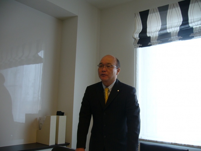 「今期は300区画を購入する予定。今後さらに宅地分譲事業を強化していきたい」と話す同社代表取締役社長・渡辺博行氏