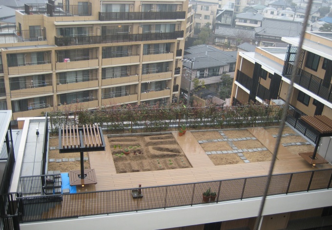 屋上菜園(18区画)。月額3