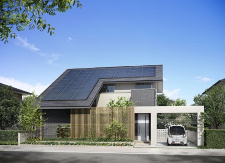 「太陽と中庭のある住まい」外観イメージ