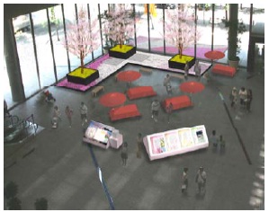 マルキューブ桜展示(イメージ)