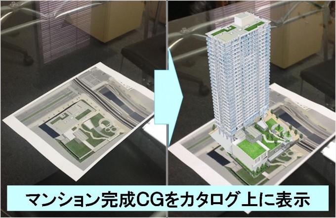 マンションの完成CGをカタログ上に表示することもできる