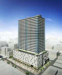 「(仮称)静岡呉服町再開発プロジェクト」外観予想図