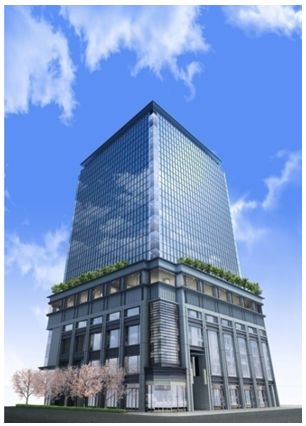 「(仮称)室町東地区開発計画1-5街区」外観(イメージパース)