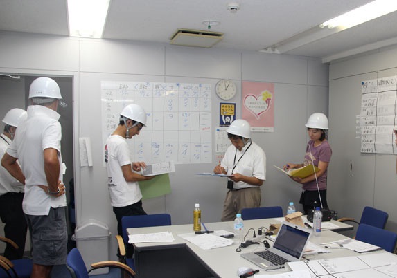 災害対策シミュレーション訓練の様子