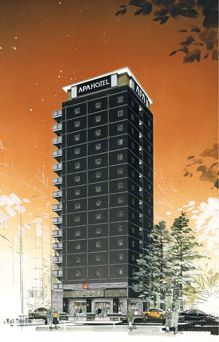 「アパホテル<銀座 宝町>」外観パース