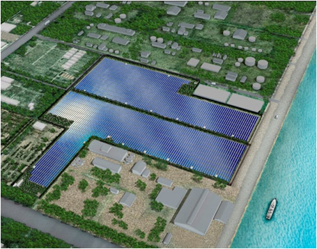 北海道苫小牧市の太陽光発電所イメージパース