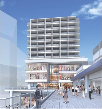 「(仮称)小田急海老名駅東口ビル」外観パース