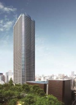 「大阪ひびきの街 ザ・サンクタスタワー」外観完成予想図