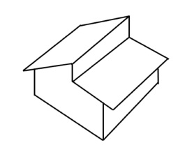 「段違い屋根」の図