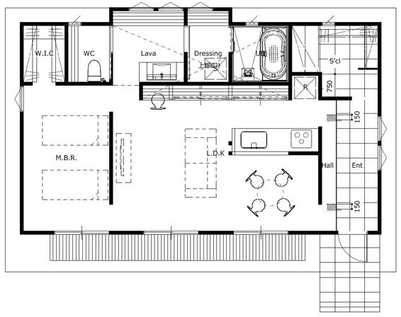 「ecol'' oeuf(エコルフ)」平屋バージョン 間取り図