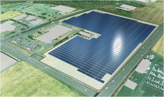 青森県八戸市の太陽光発電所イメージパース