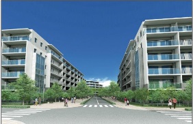 「(仮称)阿佐ヶ谷住宅建替え計画」完成予想パース